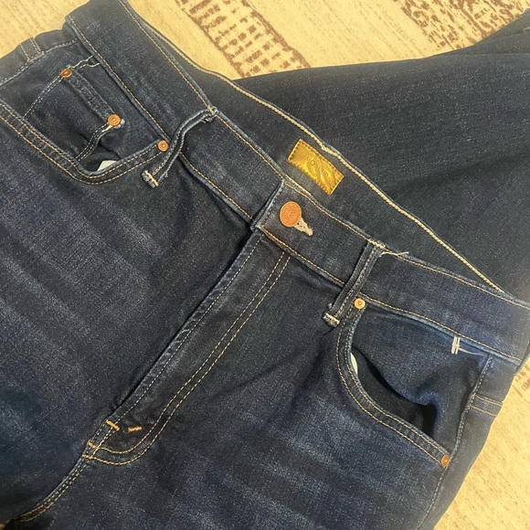 MOTHER "The Insider Crop Step Fray" dark wash women's ankle length jeans size 32 - Picture 4 of 9